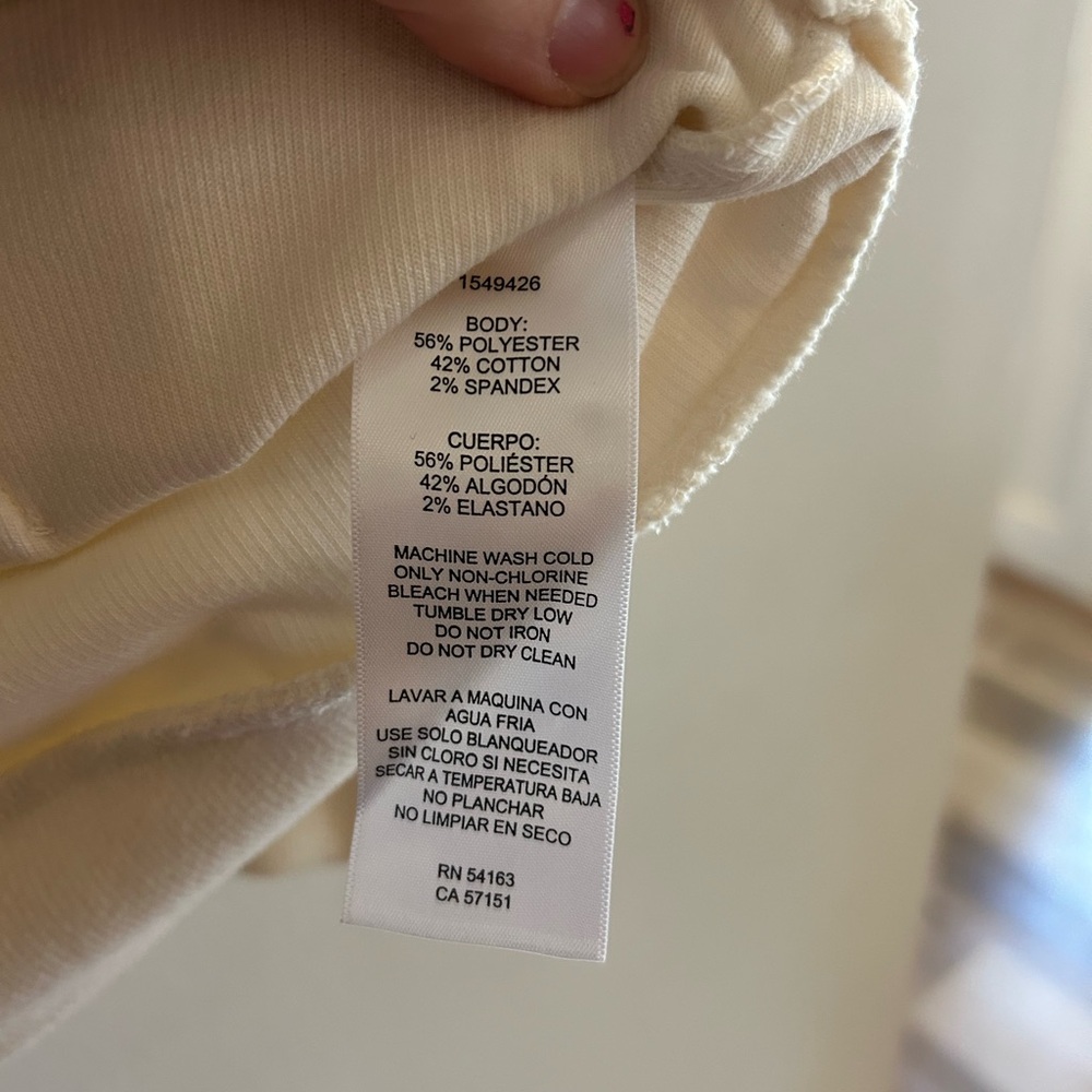 Marc New York Womens Pullover Ribbed Hoodie Sweater Off White Size  M - Picture 6 of 6